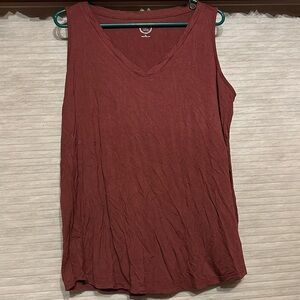Maurices, Size XL, Maroon V-Neck Tank Top